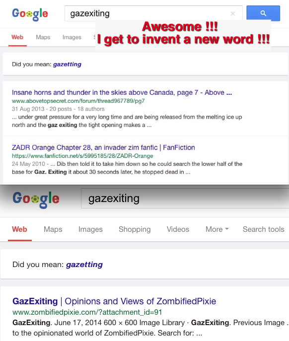 inventing new word gazexiting